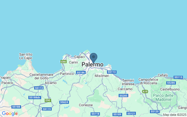 Kaart met locatie Santa Maria della Catena